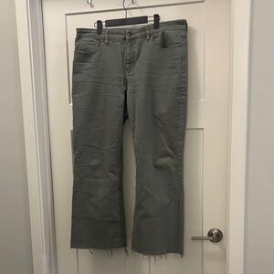 Flag & Anthem Green Denim Flared Jeans